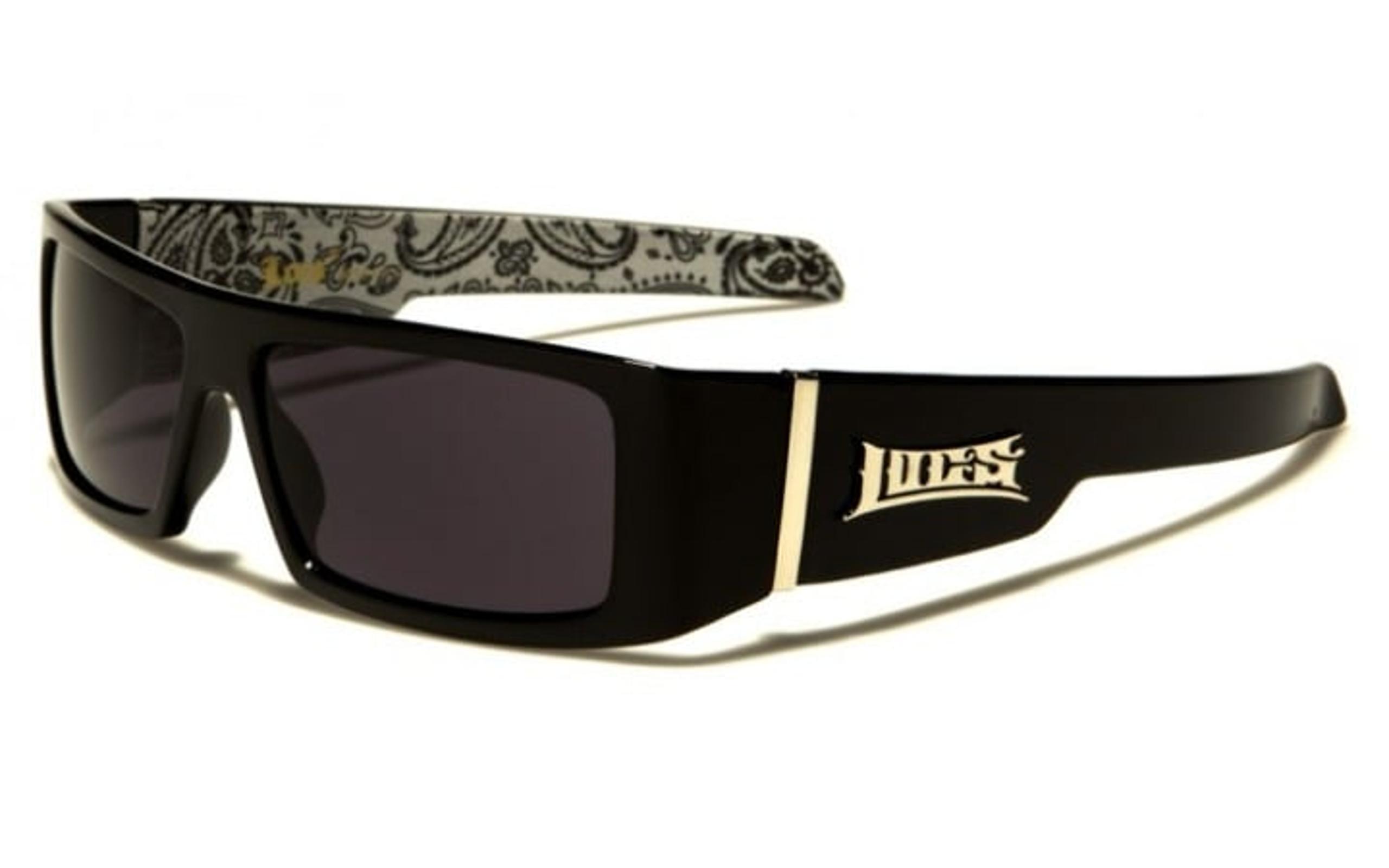 9058 Locs Black w/ White Bandana Sunglasses Free Fast Shipping