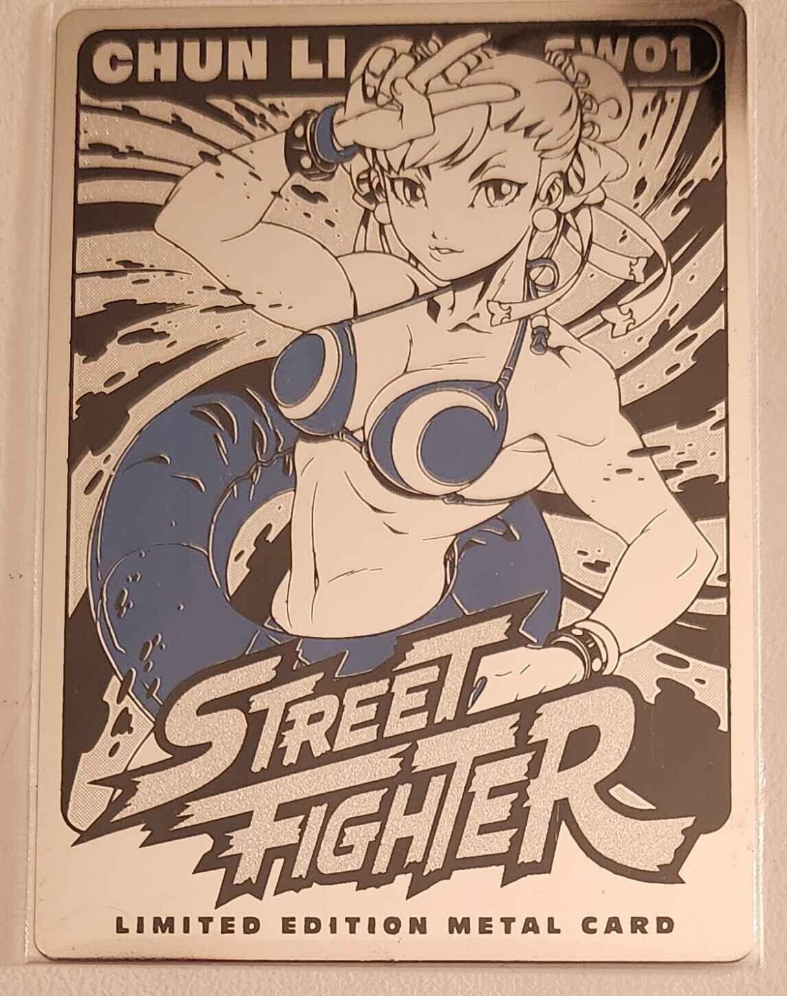 Street Fighter SW01 Chun Li Blue Swimsuit Limited Edition Metal Card