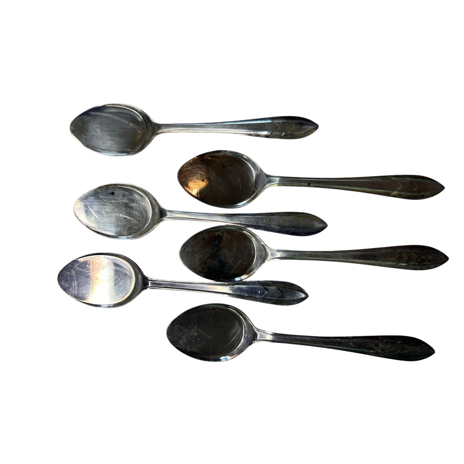 Lot of 6 Sheffield England Loxley Silverplated Jelly Spoons 5 Maurice Stables