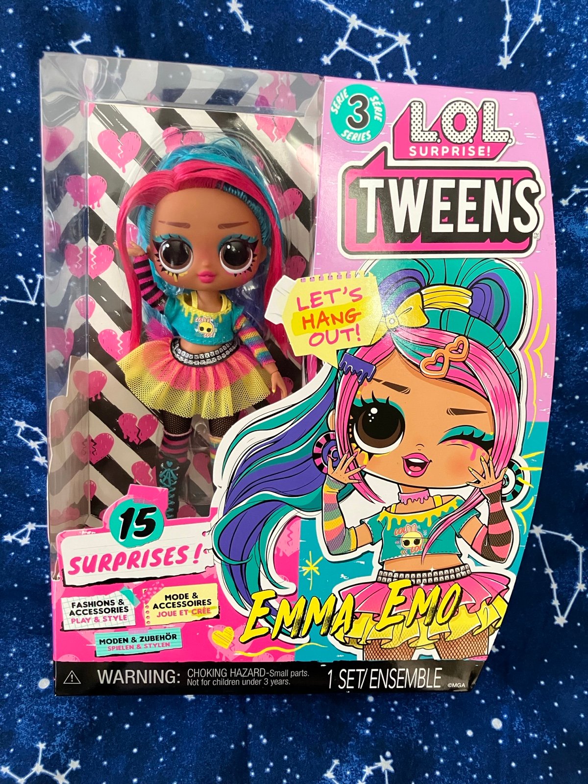 New & Sealed LOL Surprise Tweens Series 3 Emma Emo Fashion Doll L.O.L. Splatters