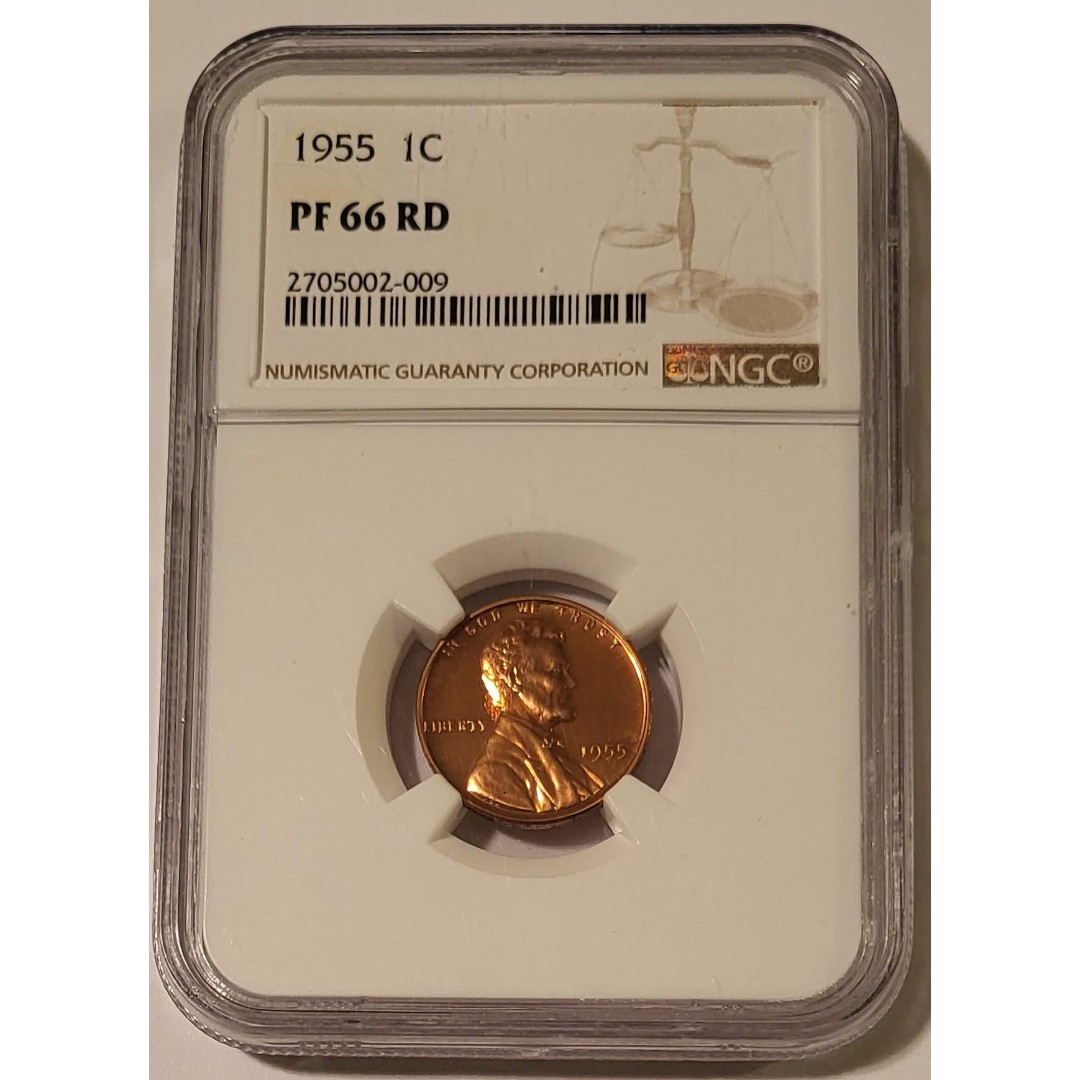 1955 Lincoln Wheat Cent Proof PF66 RED NGC