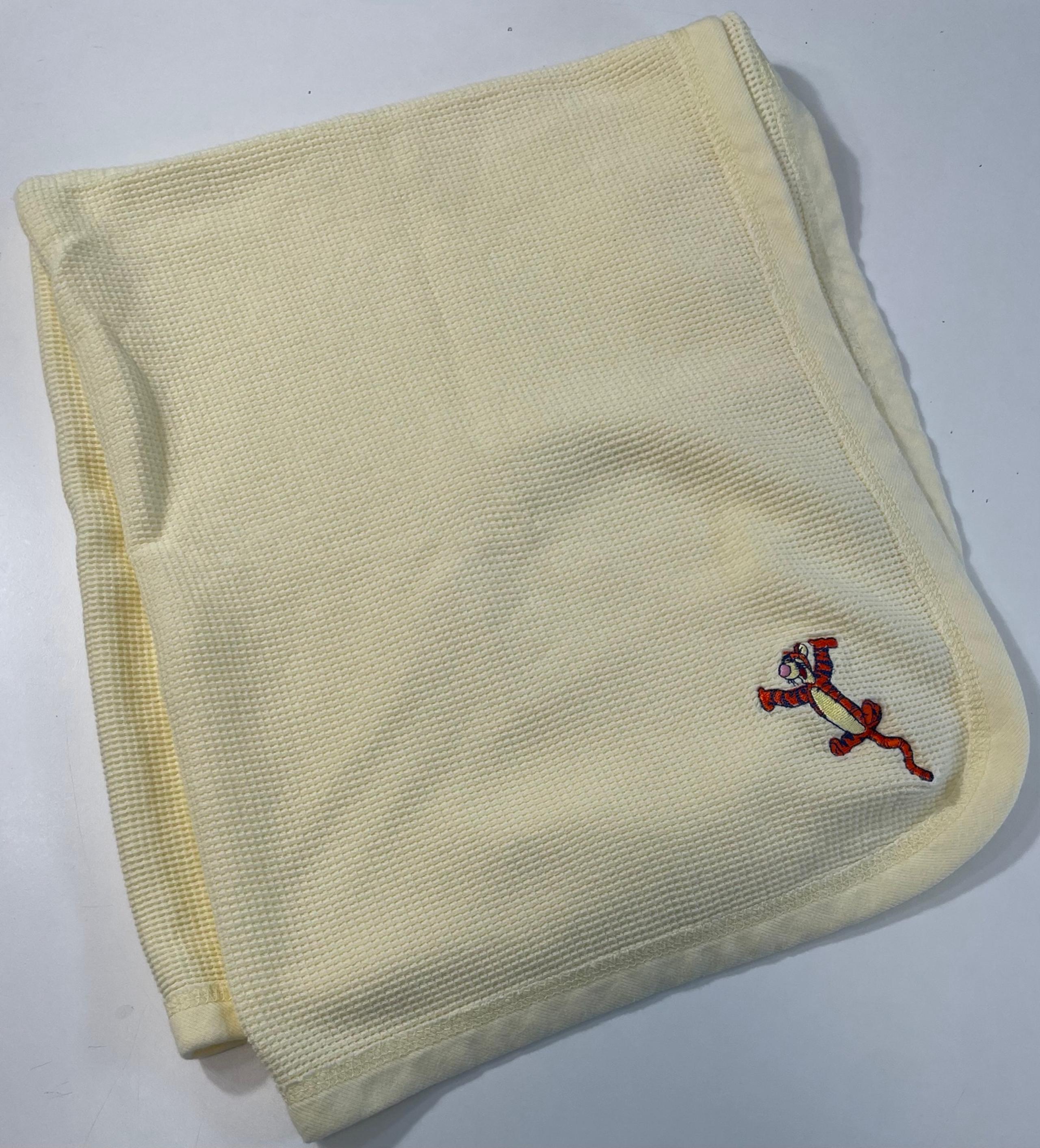 Disney Tigger Yellow Waffle Weave Lovey Thermal Baby Blanket Winnie The Pooh