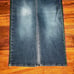 Vintage l.e.i. 90s y2k Blue Long Denim Maxi Skirt Slit Womens Jrs Size 11