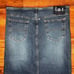 Vintage l.e.i. 90s y2k Blue Long Denim Maxi Skirt Slit Womens Jrs Size 11