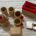 Daiwa Wooden Toys Play Kitchen Toaster, Butter Set, Tea Set