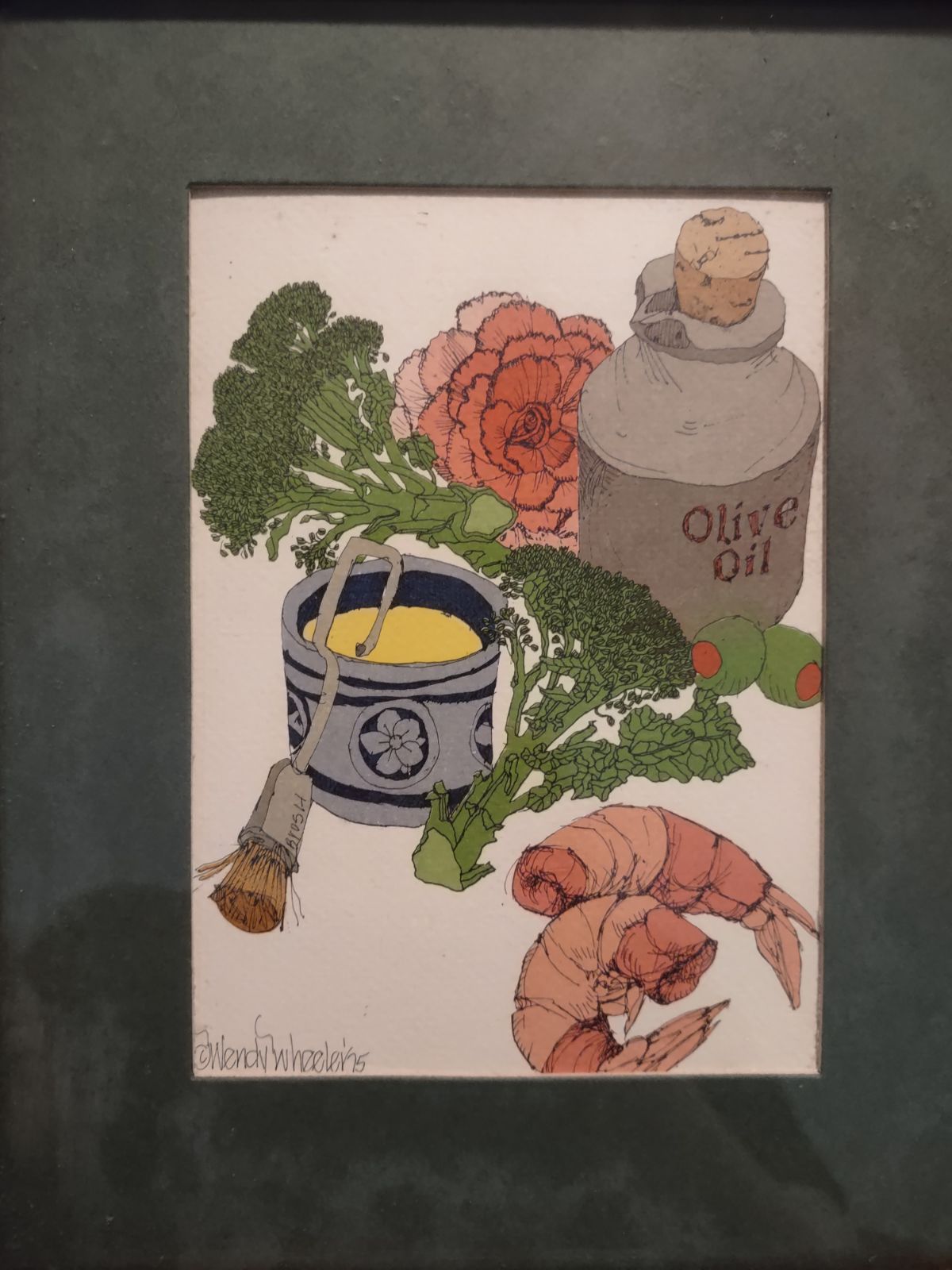 Wendy Wheeler 75 Lithograph Framed Vintage