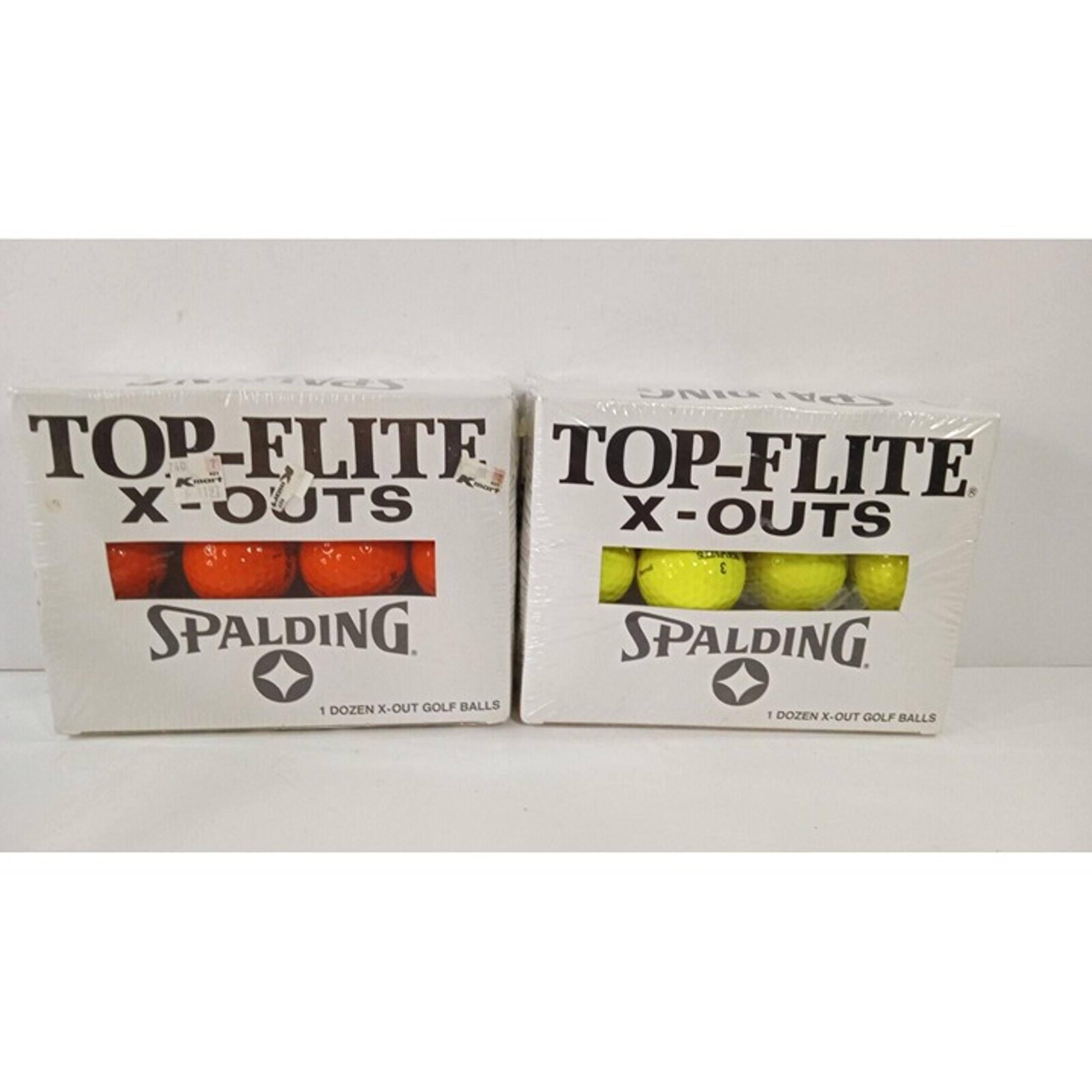 24 Vintage Top Flite X-Outs Yellow/Orange Golf Balls Factory Sealed