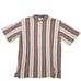 Polo Ralph Lauren Vintage Men's Brown Beige Vertical Striped Henley Shirt size L