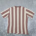 Polo Ralph Lauren Vintage Men's Brown Beige Vertical Striped Henley Shirt size L