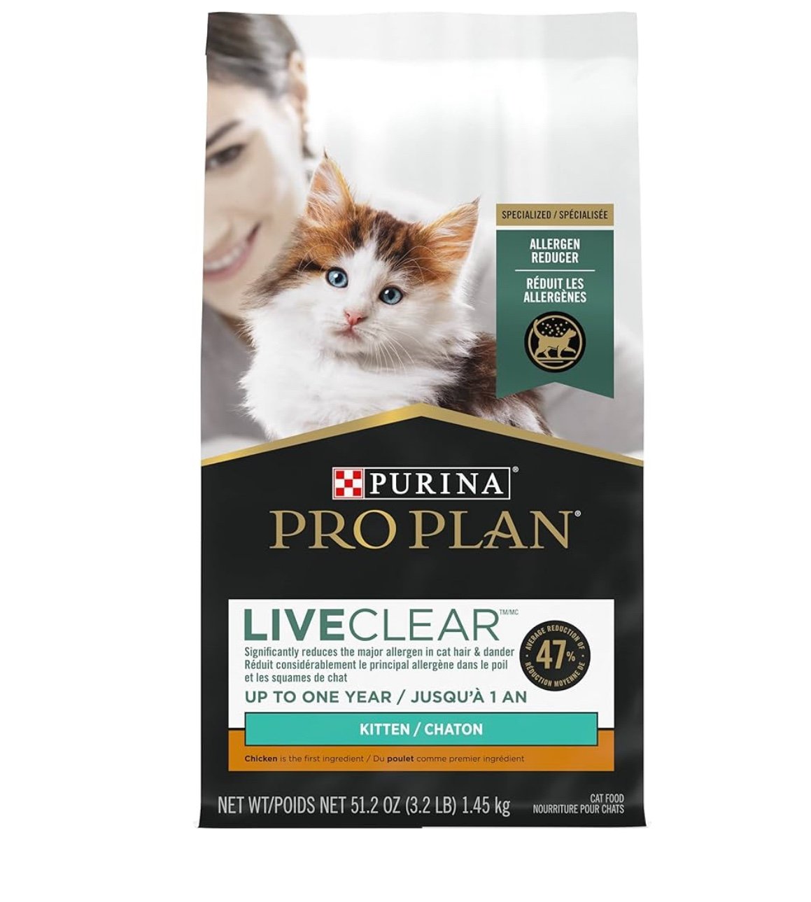 Purina Pro Plan LiveClear Dry Cat Food for Kittens Chicken & Rice 6 Bags!!!