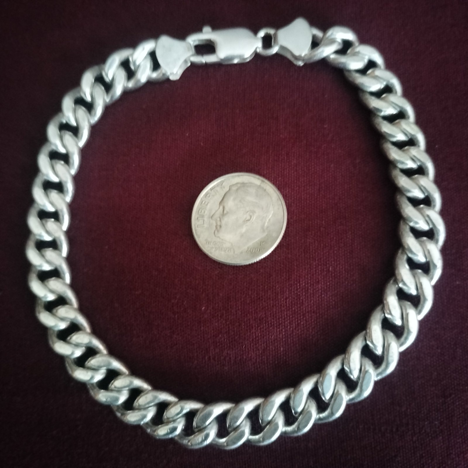 Sterling Silver Cuban Link Bracelet