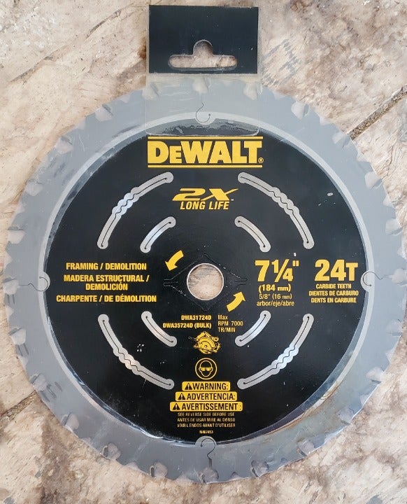 LOT OF 4 DeWalt DWA31724D 7-1/4 24T Demo Framing Saw Blade