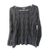 FLAX Women's Long sleeve shirt textured Woven Linen Lagenlook Minimalist Sz M
