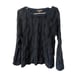 FLAX Women's Long sleeve shirt textured Woven Linen Lagenlook Minimalist Sz M