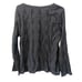 FLAX Women's Long sleeve shirt textured Woven Linen Lagenlook Minimalist Sz M