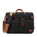 Hybrid Leather Trimmed Canvas Briefcase, Converts to a laptop backpack