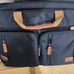 Hybrid Leather Trimmed Canvas Briefcase, Converts to a laptop backpack