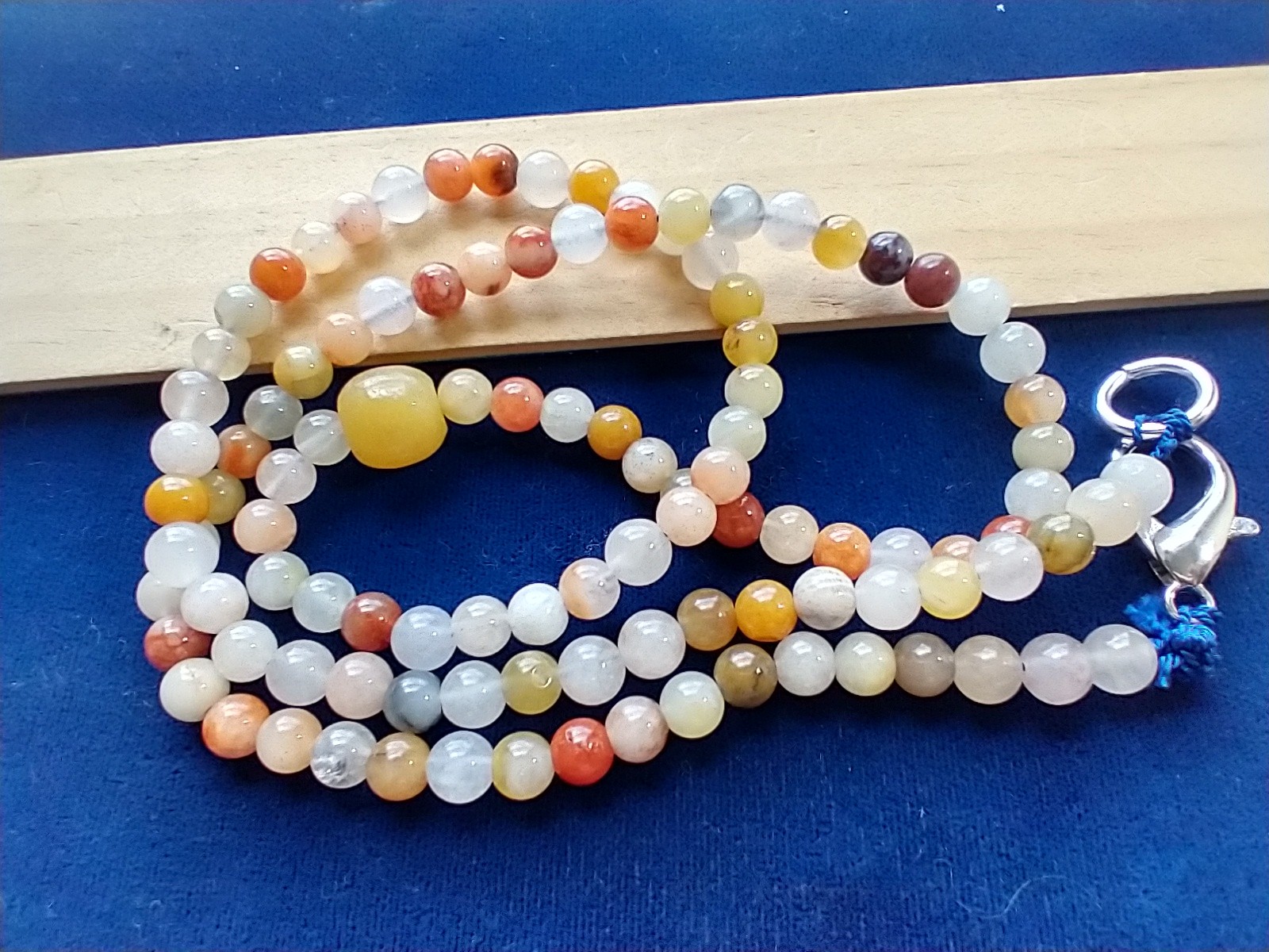 Necklace. 316. Colorful Silky Jade. XL