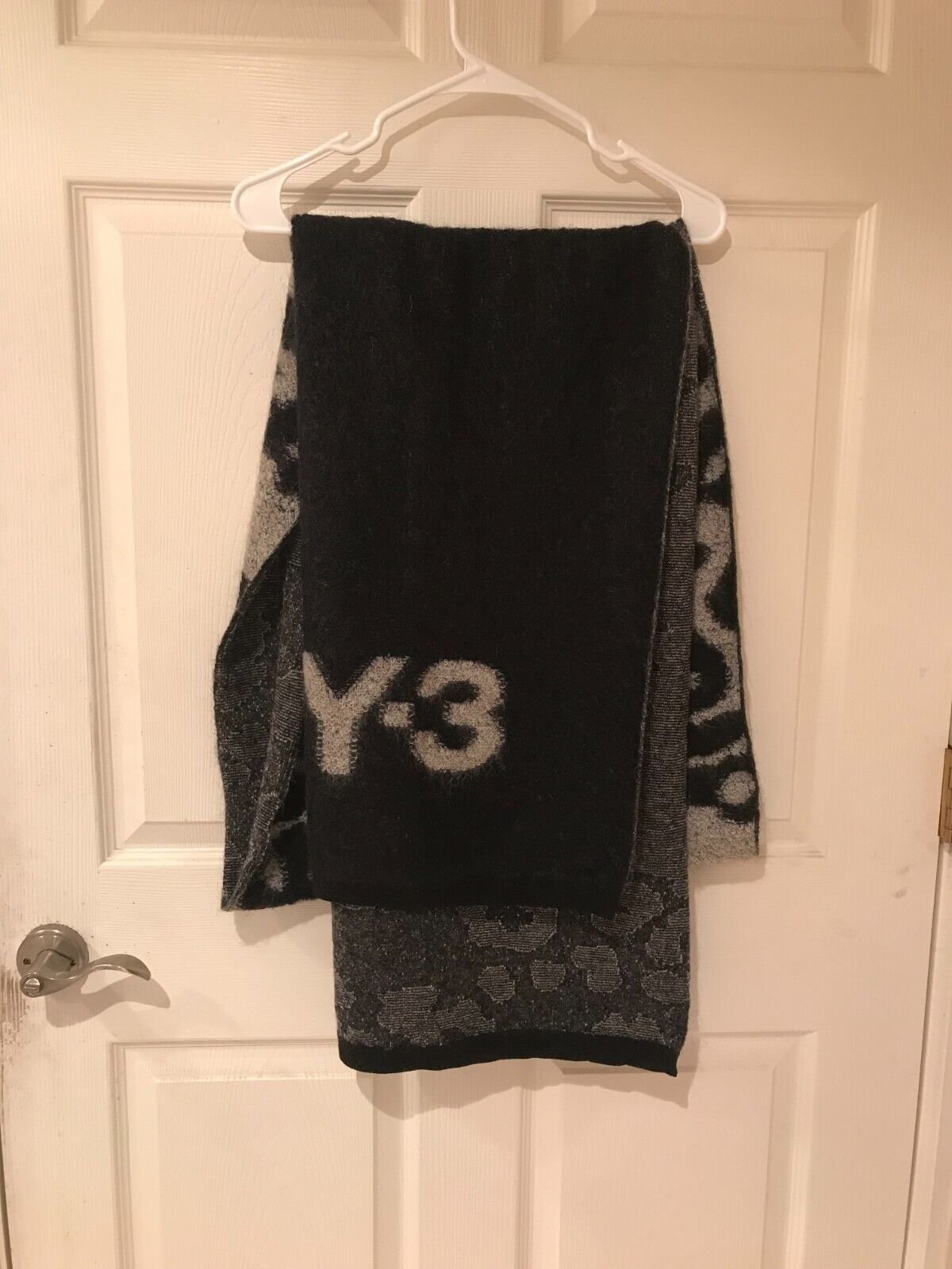 Y-3 Yohji Yamamoto AoP Leopard Wool Scarf Adidas y3 HM8324