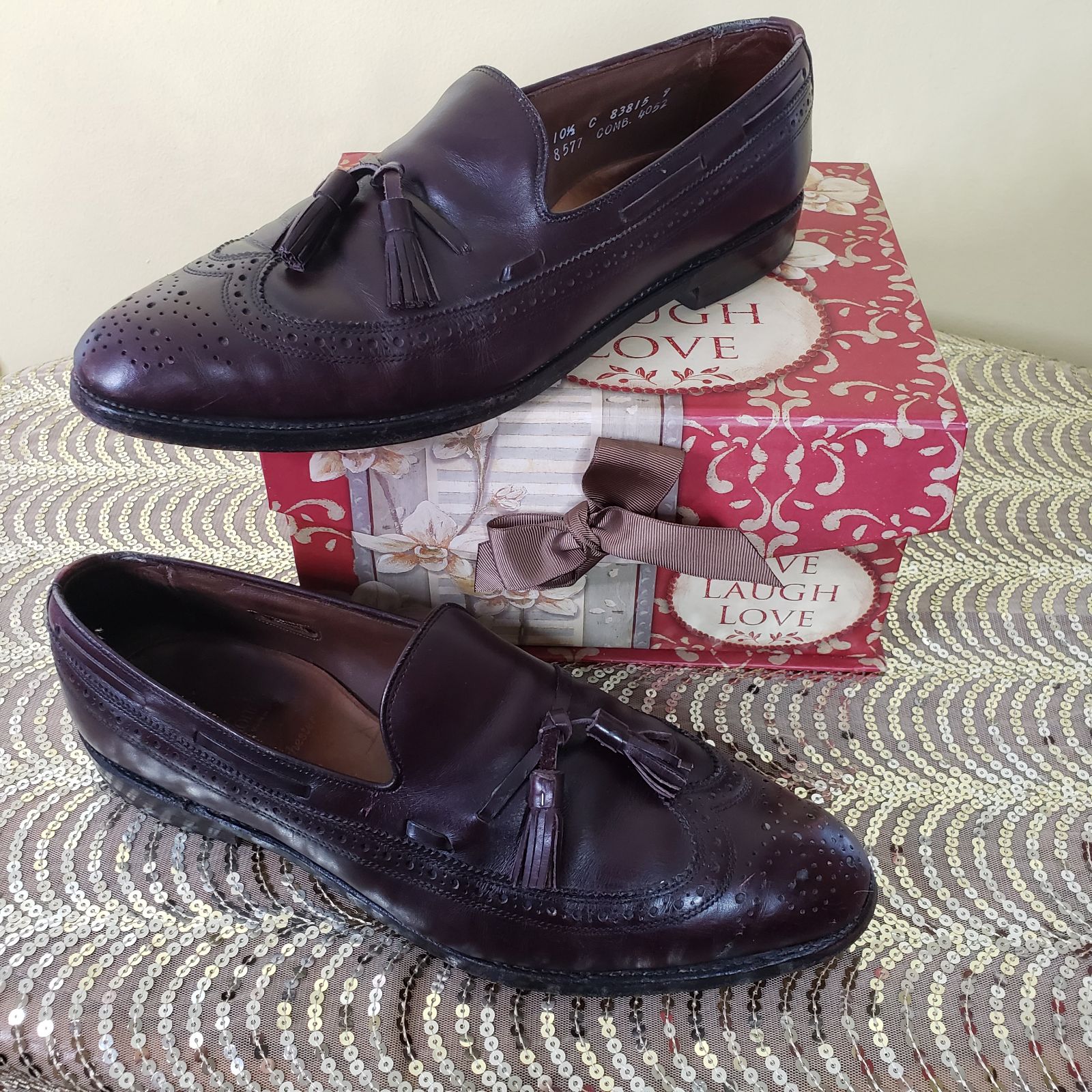 Allen Edmonds Men's Shoes Loafers 83815 Manchester Tasseled Wingtip US Sz 10.5 C