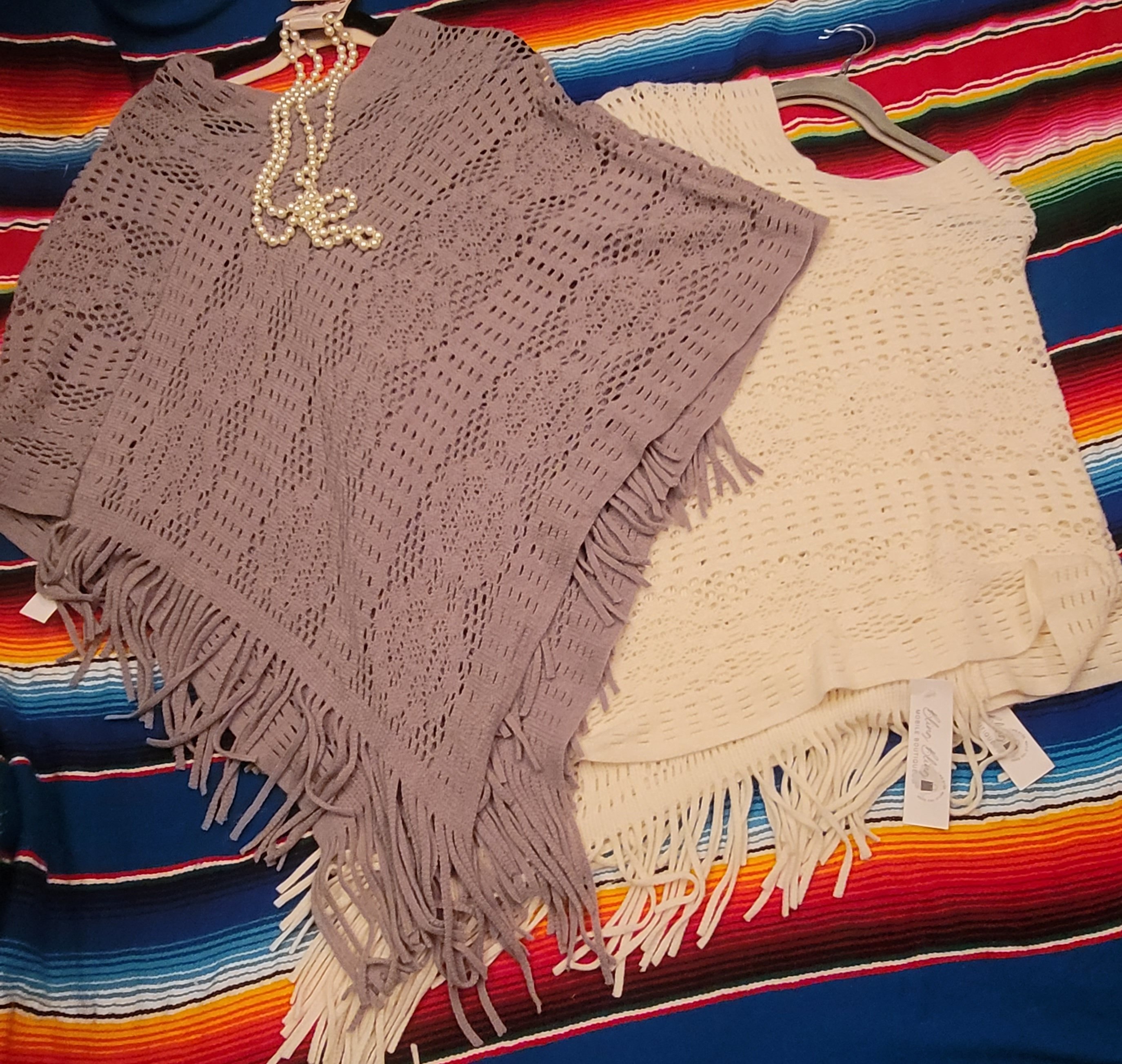 2 Ponchos w fringe