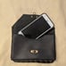 Phone pouch for belt black w/silver