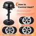 1600W Electric BBQ Grill w Precise Temperature Control & Grease Collector Black