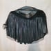 Vintage 1990's AVIVA Satin Silk 2 Layer Ruffle Metallic Black & Gray Mini Skirt
