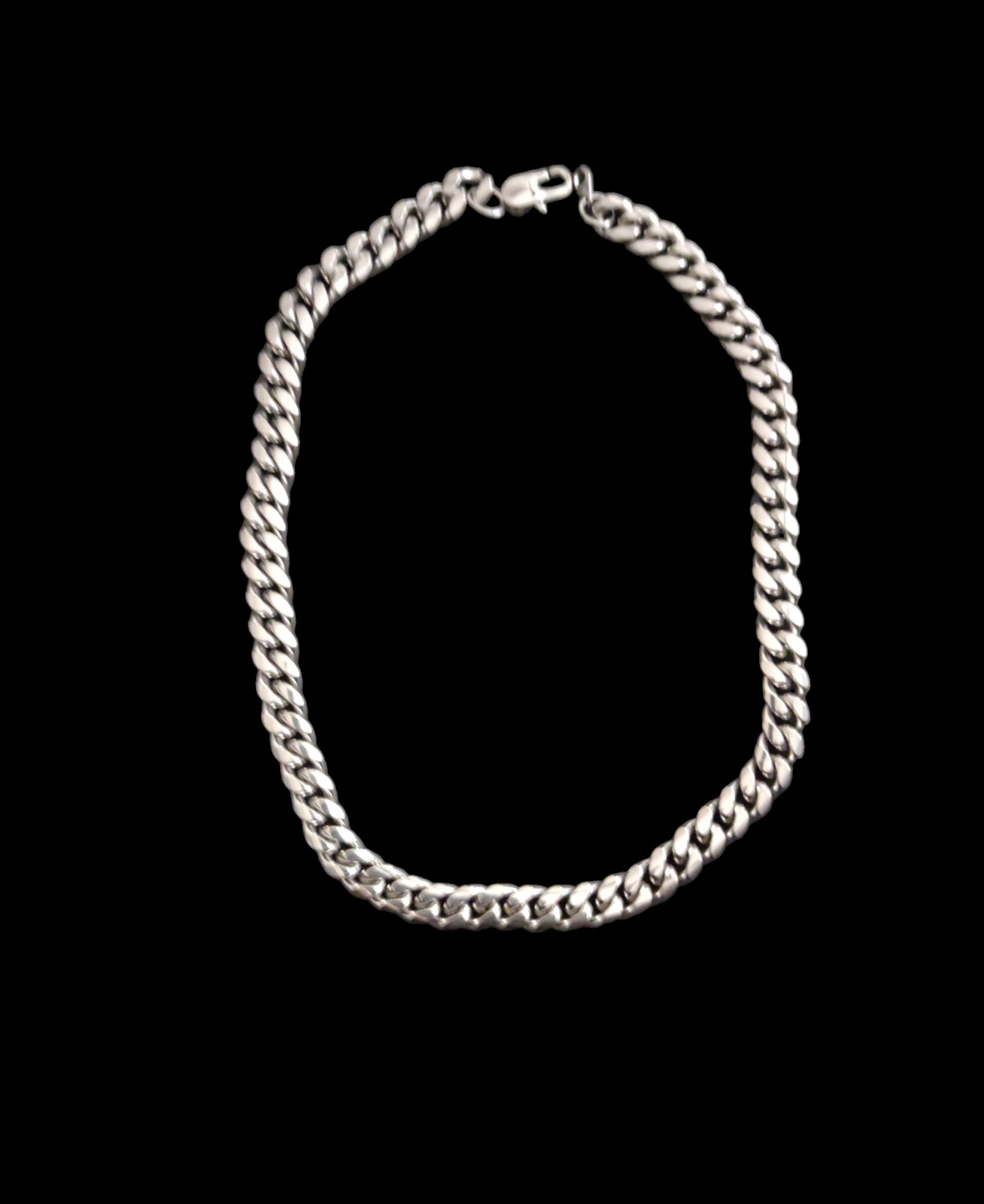 Silver Cuban link necklace