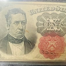 1874 .10 Fifth Issue Fractional Currency Obsolete Bank Note Bill Very Good 5th