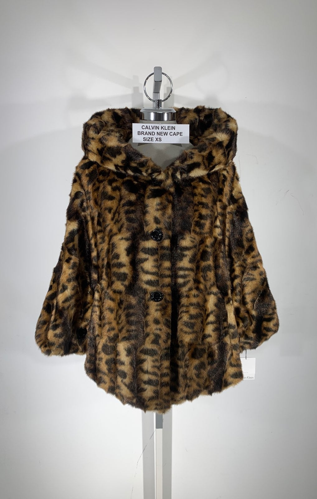 Brand New Calvin Klein Leopard Faux Fur