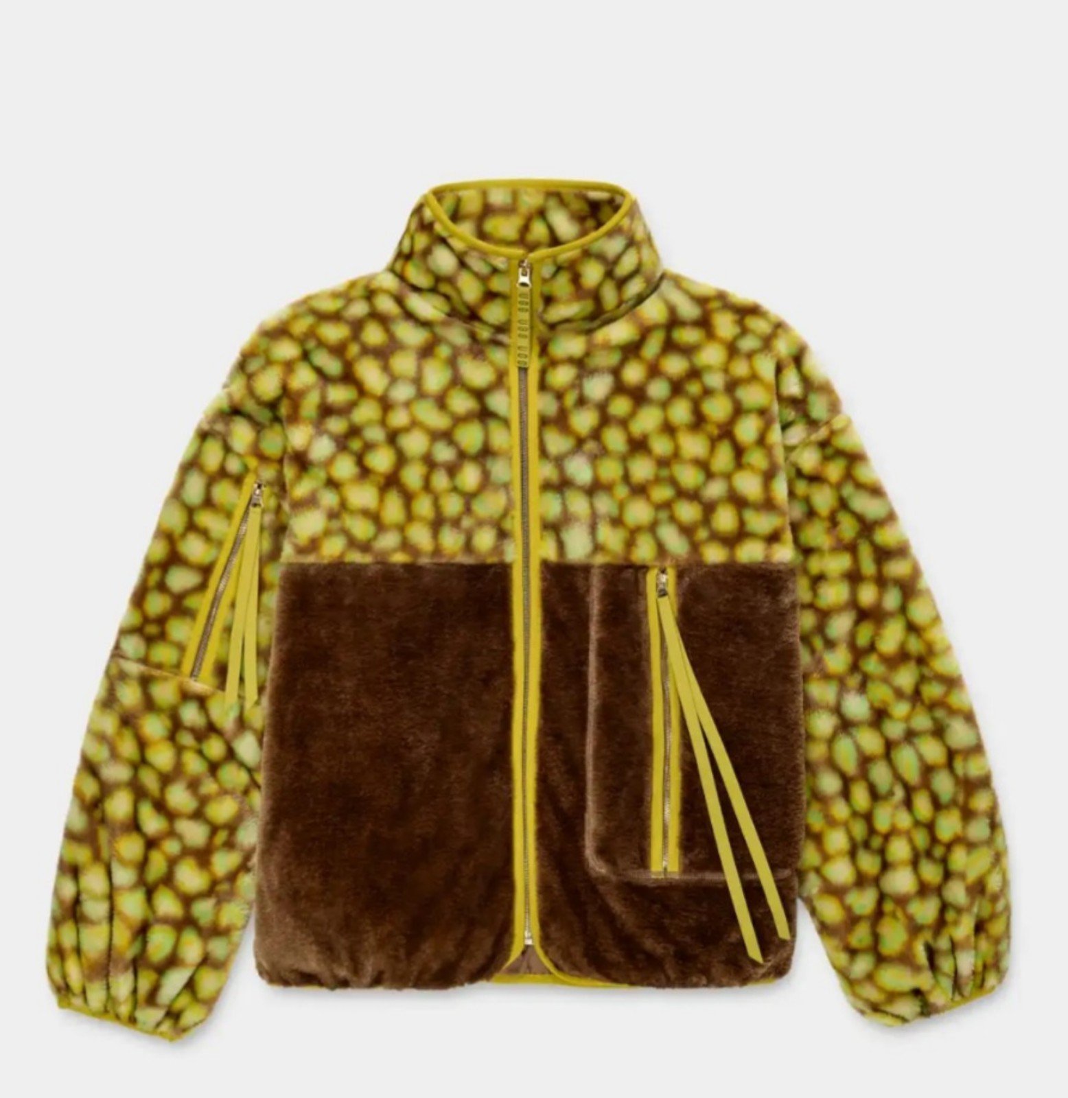 Ugg Sherpa & Faux Fur Marlene Jacket Green Brown Women’s Size Small NEW