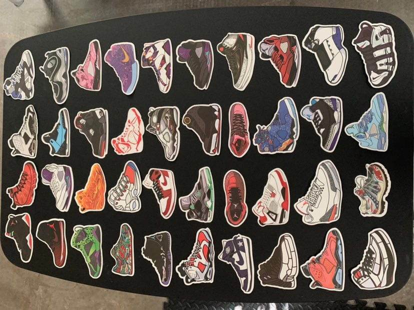 Jordan shoe stickers deals