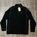 Tommy Bahama Mens Medium Sweater Black 1/4 Zip Pullover Long Sleeve NWT