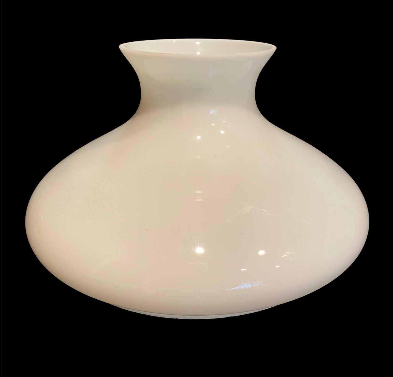 Vintage TAM-O-SHANTER White Milk Glass Hurricane Kerosene Oil Student Lamp Shade