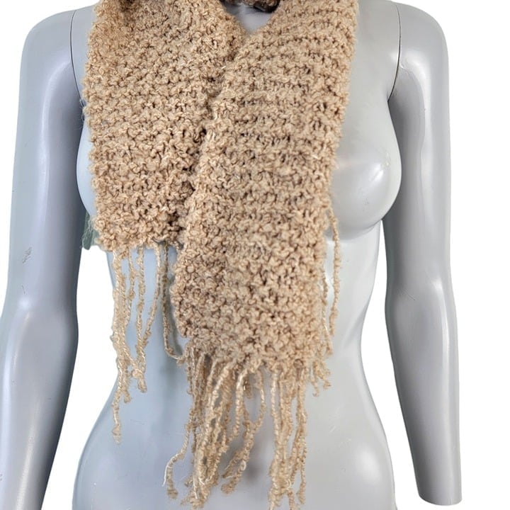 Boucle Woven Scarf Women Men Winter Accessories Crochet Knit