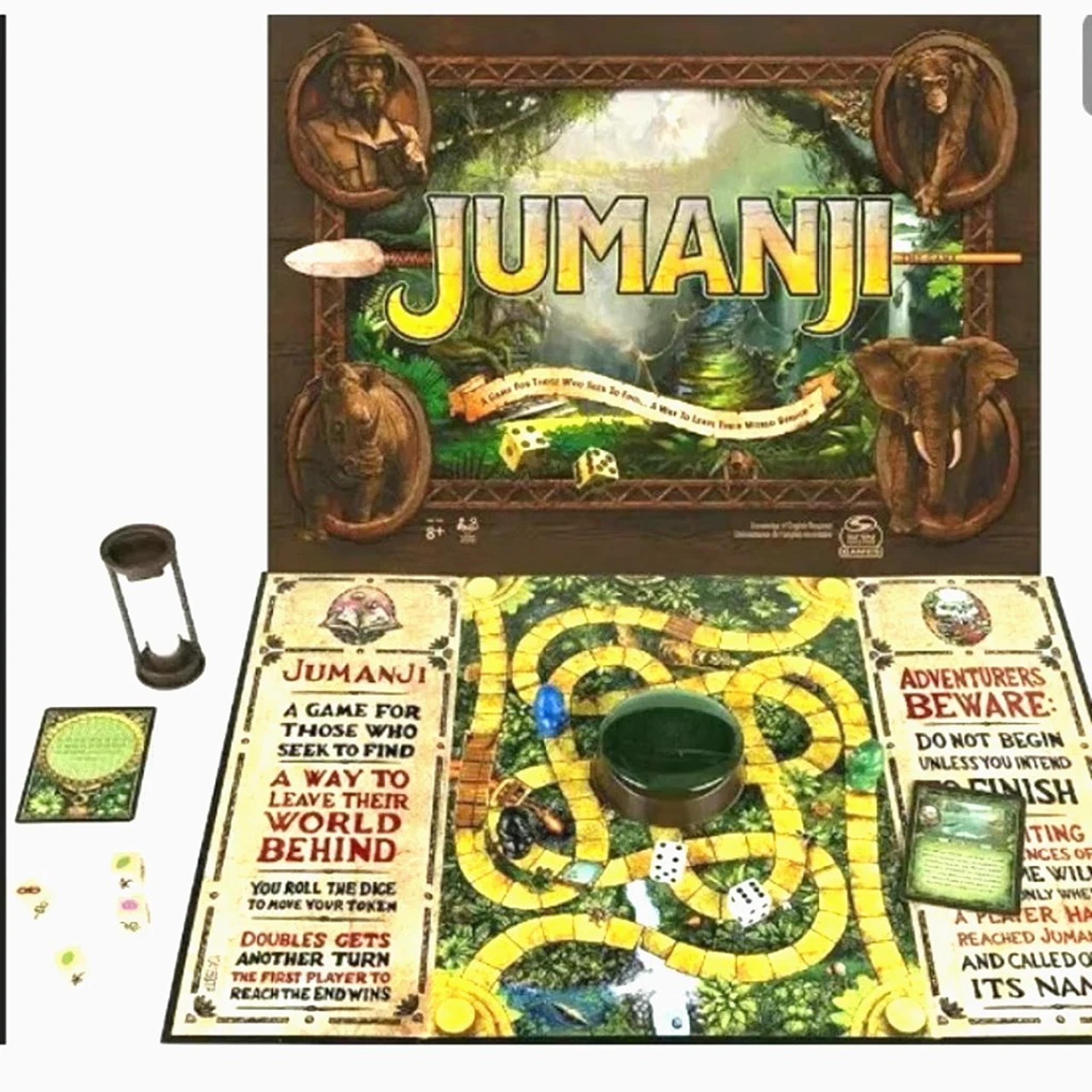 Jumanji Deluxe Board Game: Spin Master 2022 Retro Wooden Box Edition BRAND NEW