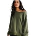 NWT We the Free Camden Distressed Green Moss Adventurer Sweatshirt Size Medium