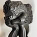 Vintage Carved Ironwood African Art Wood Giraffe Bookends Figure