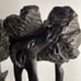 Vintage Carved Ironwood African Art Wood Giraffe Bookends Figure