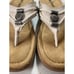 Minnetonka Moccasins Sandals Womens Shoes Size 8 White Leather Thongs