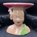 Shawnee Ceramic Lady Head Vase #896 USA Pottery Hawaiian / Polynesian / Tropical