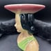 Shawnee Ceramic Lady Head Vase #896 USA Pottery Hawaiian / Polynesian / Tropical
