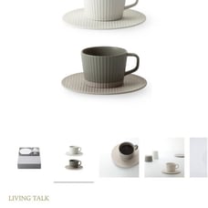 New Japanese Porcelain (Living Talk) cekitay coffee tea cup & saucer 2 sets!