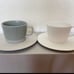 New Japanese Porcelain (Living Talk) cekitay coffee tea cup & saucer 2 sets!