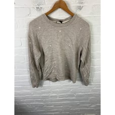 Rails Women's Ramona Embroidered Stars Sweatshirt Heather Brown Size M