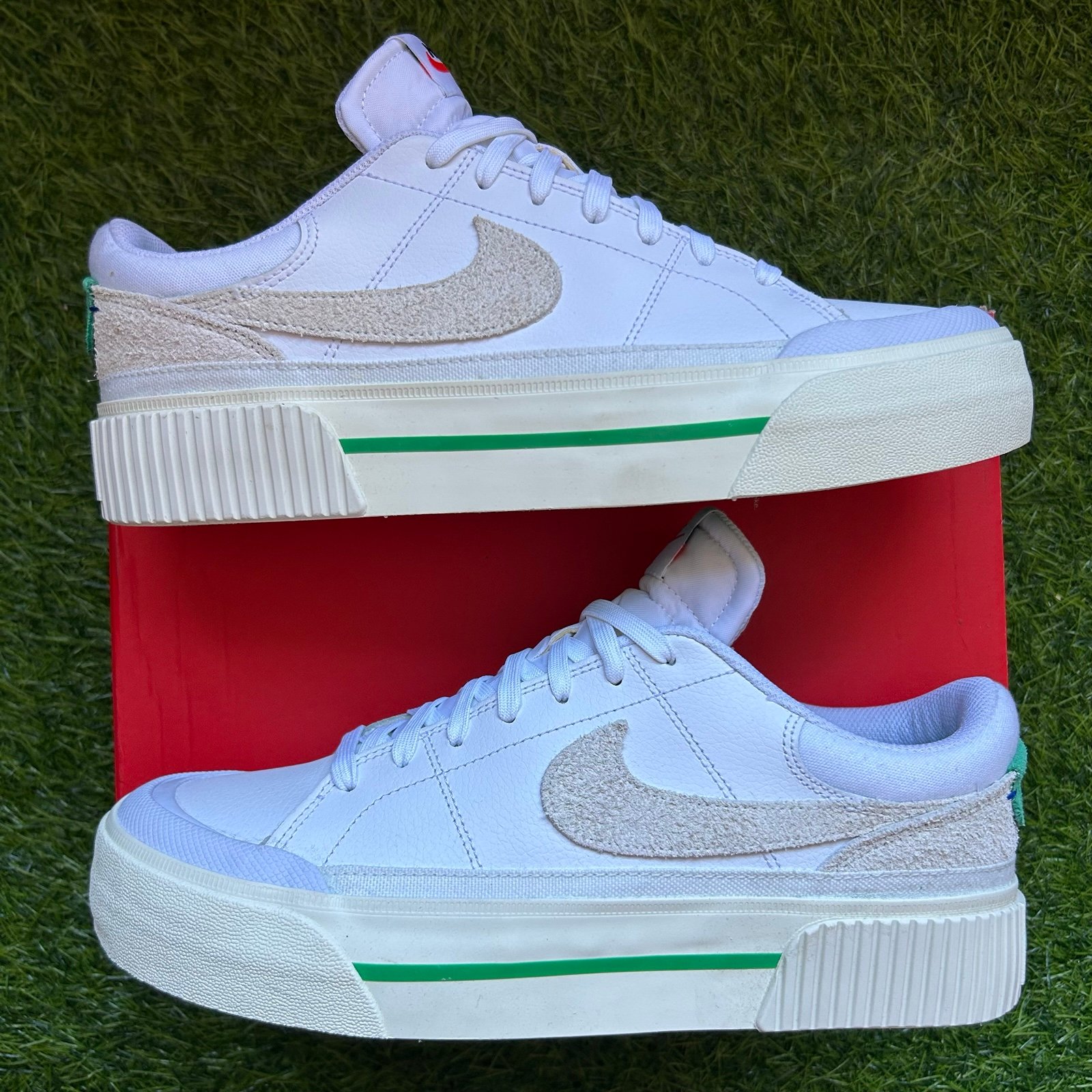 NEW Nike Court Legacy Lift White Green Women’s Size 8.5
