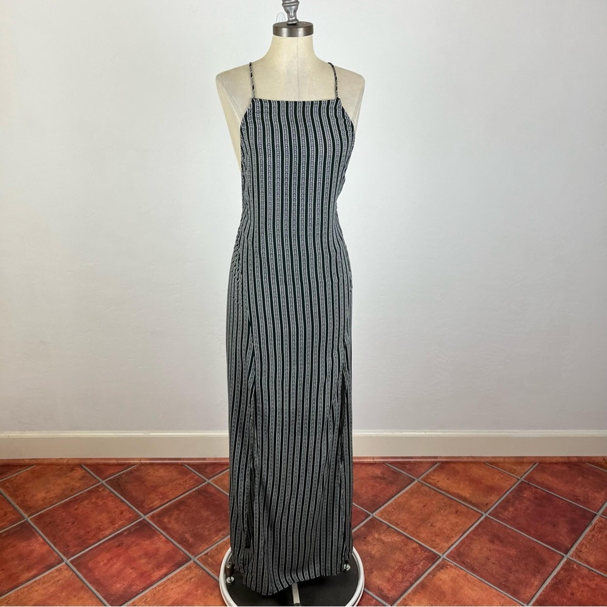 Indah Patterned Halter Maxi Dress XS