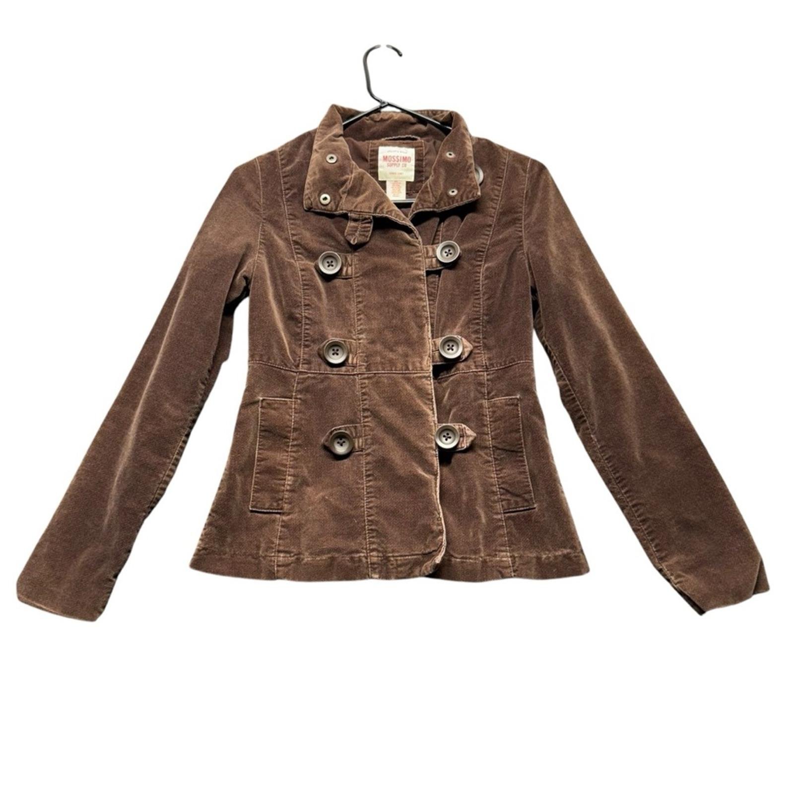 Y2K Brown Mossimo Jacket Crushed Velvet Size Medium