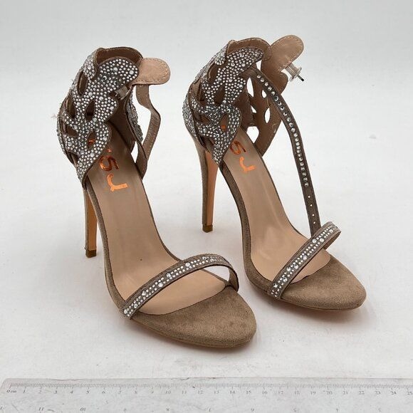 FSJ Women Graceful open Toe Stiletto High Heel Sandals Cutout Ankle Strap Summer